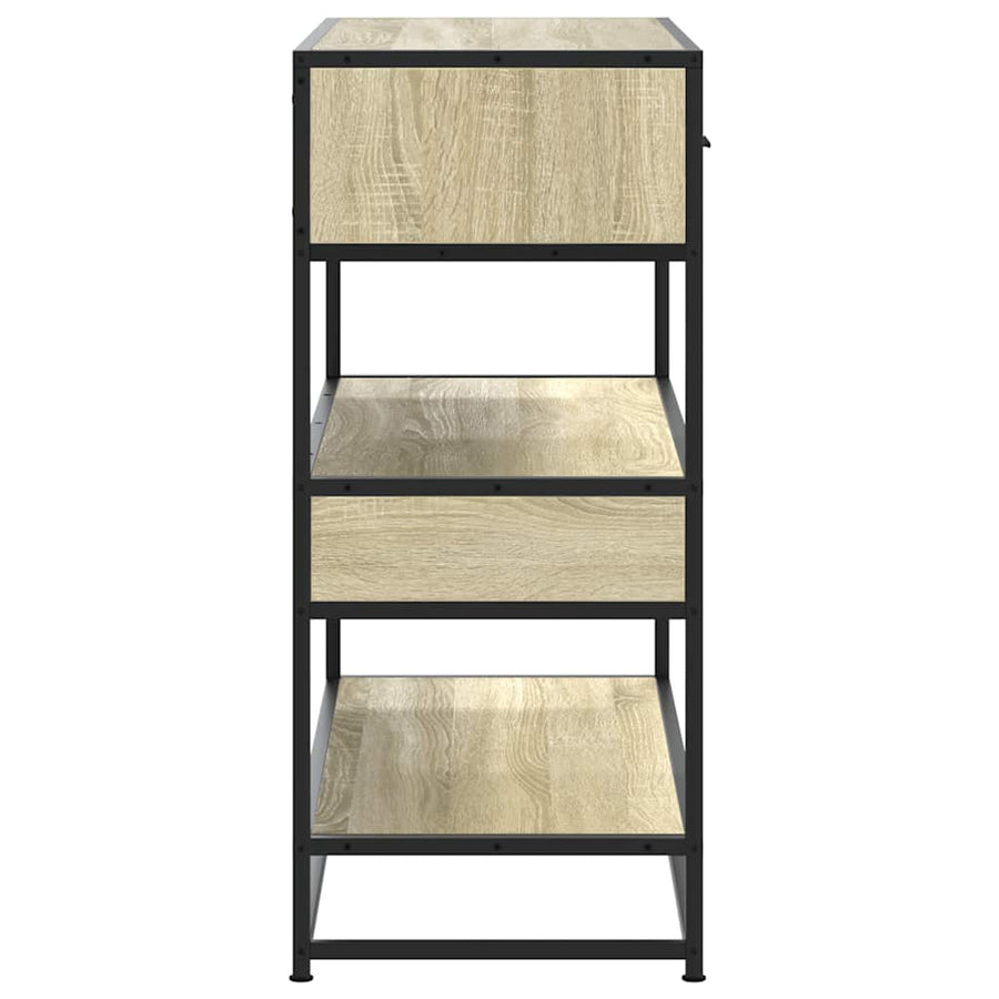 Wandtafel 90x35x80 cm bewerkt hout sonoma eikenkleurig