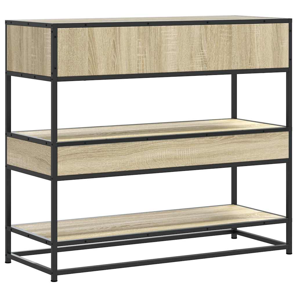 Wandtafel 90x35x80 cm bewerkt hout sonoma eikenkleurig