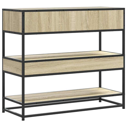 Wandtafel 90x35x80 cm bewerkt hout sonoma eikenkleurig