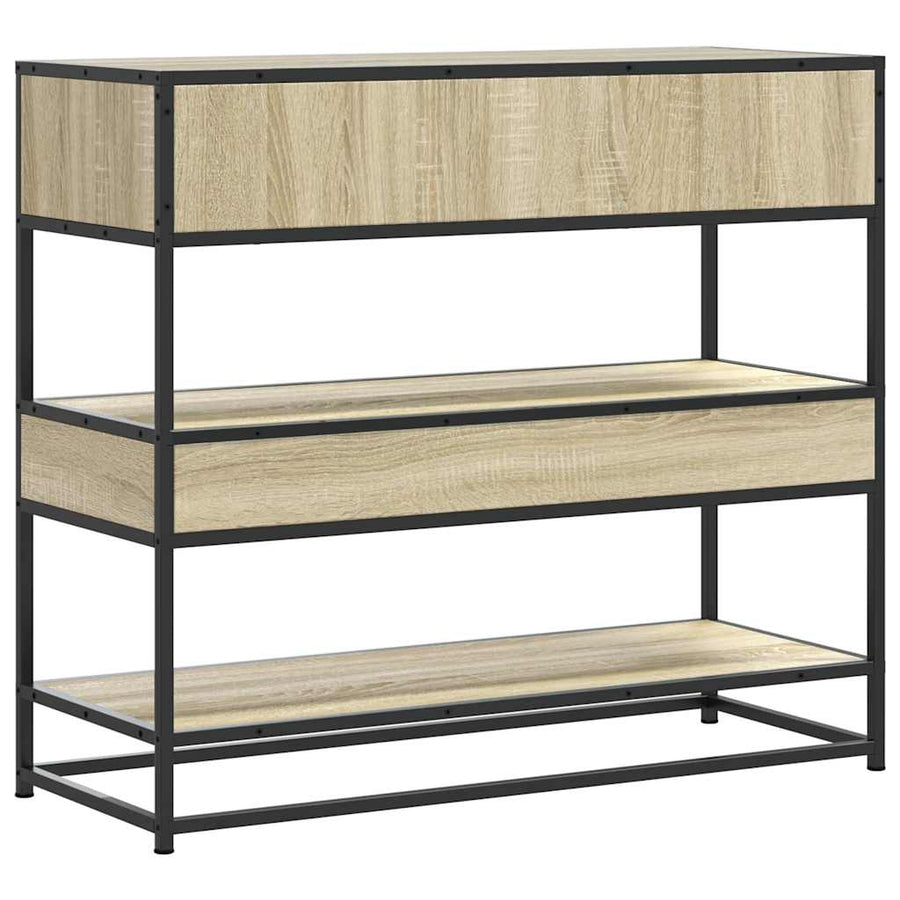 Wandtafel 90x35x80 cm bewerkt hout sonoma eikenkleurig