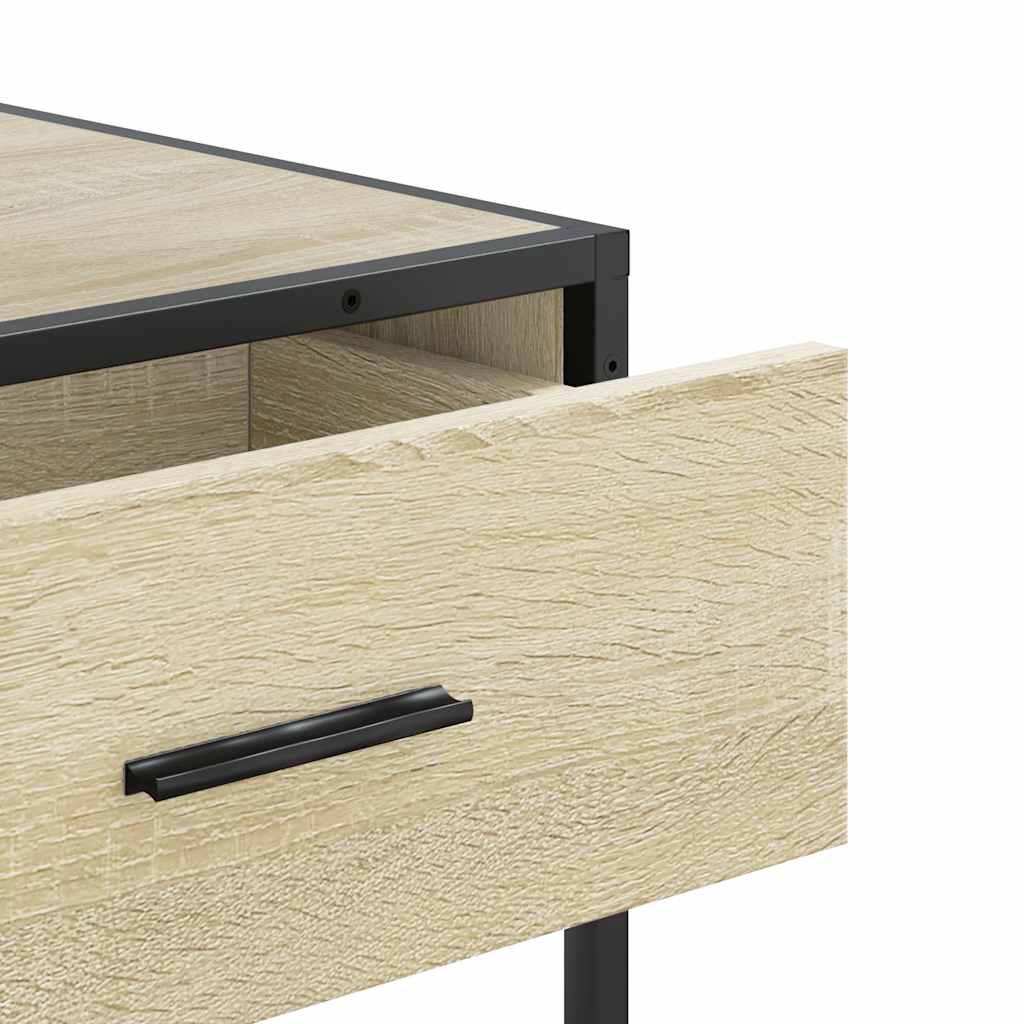 Wandtafel 90x35x80 cm bewerkt hout sonoma eikenkleurig