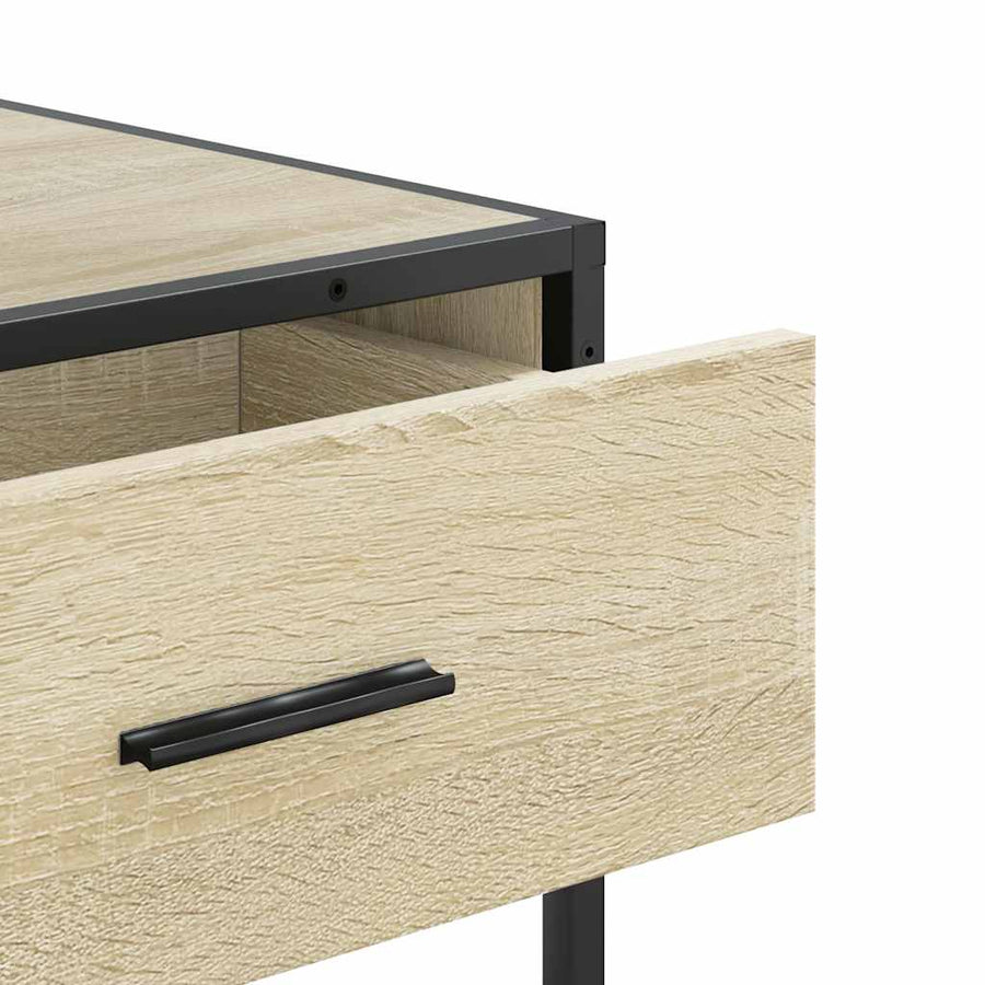 Wandtafel 90x35x80 cm bewerkt hout sonoma eikenkleurig