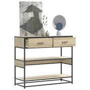 Wandtafel 90x35x80 cm bewerkt hout sonoma eiken