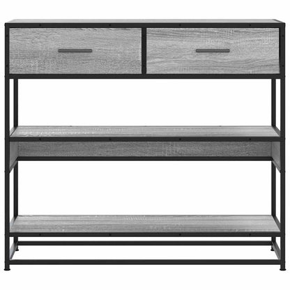 Wandtafel 90x35x80 cm bewerkt hout grijs sonoma eikenkleurig