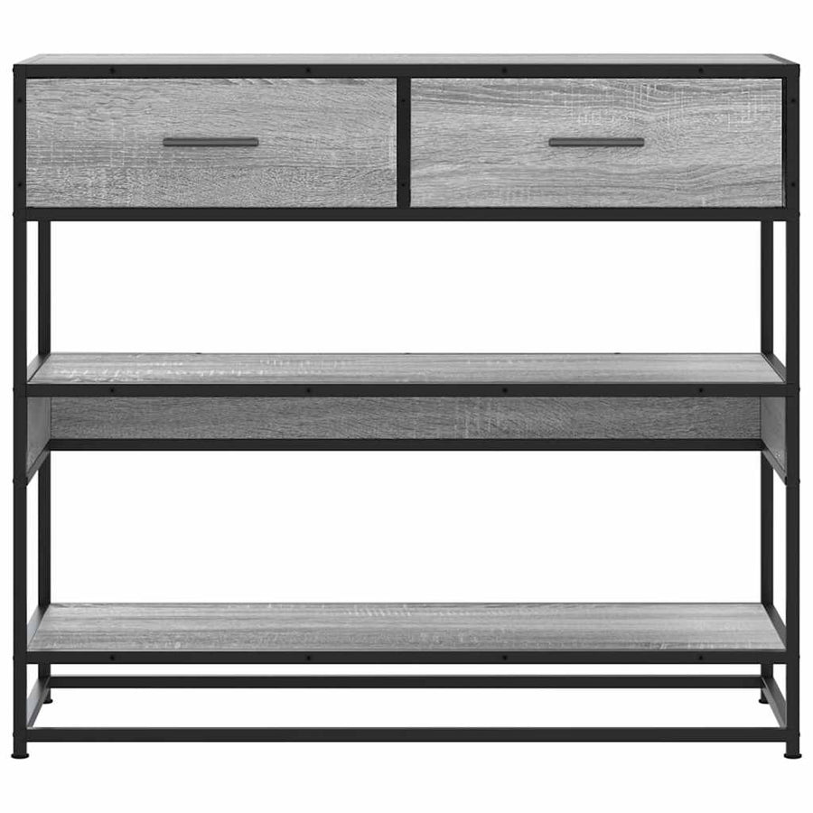 Wandtafel 90x35x80 cm bewerkt hout grijs sonoma eikenkleurig