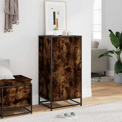 Schoenenrek 48x38x97,5 cm bewerkt hout gerookt eikenkleurig