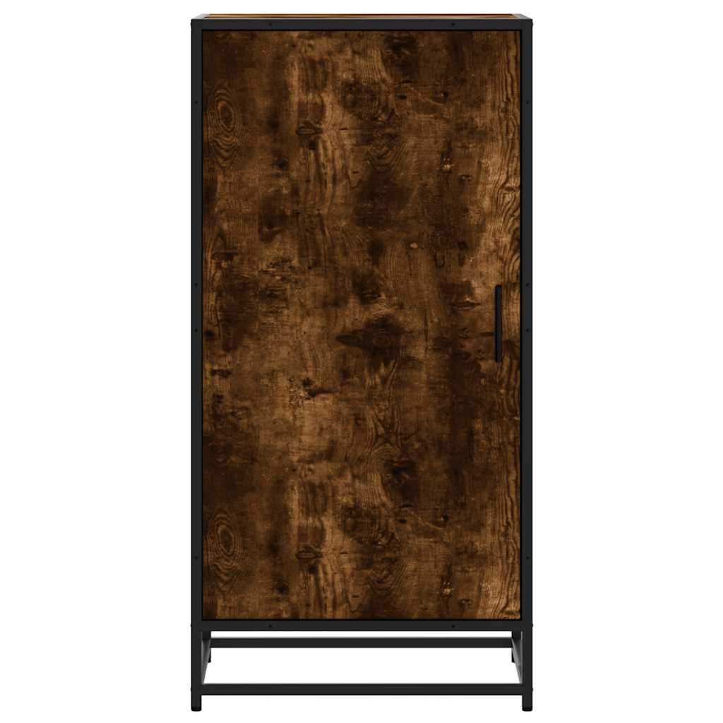 Schoenenrek 48x38x97,5 cm bewerkt hout gerookt eikenkleurig