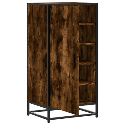 Schoenenrek 48x38x97,5 cm bewerkt hout gerookt eikenkleurig