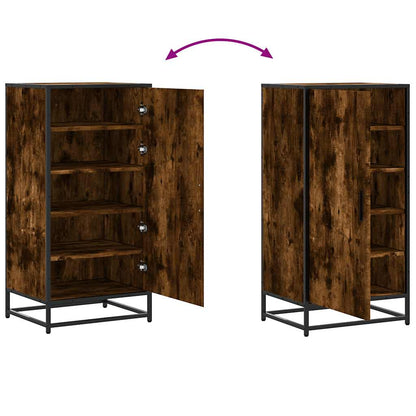 Schoenenrek 48x38x97,5 cm bewerkt hout gerookt eikenkleurig