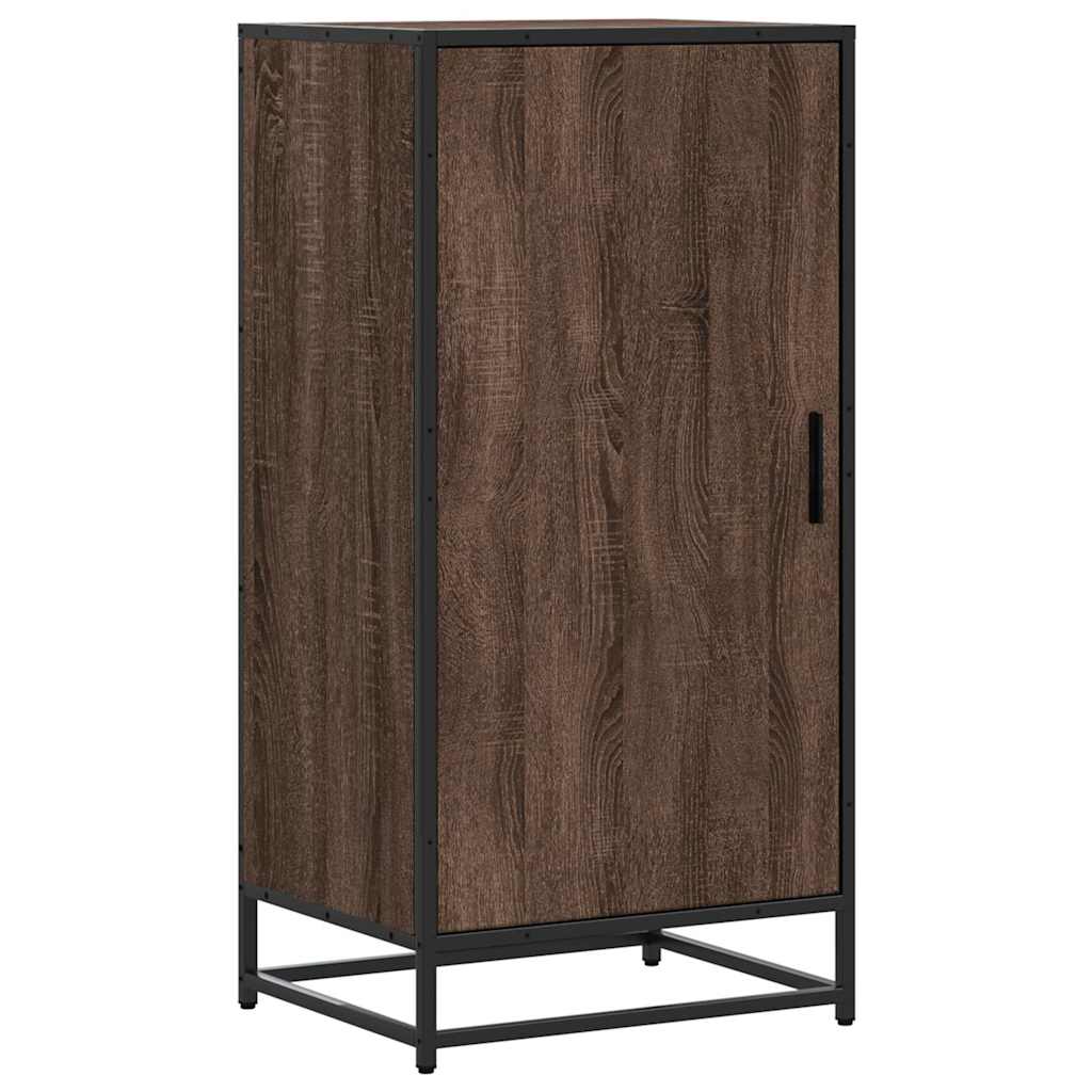 Schoenenrek 48x38x97,5 cm bewerkt hout bruin eikenkleurig