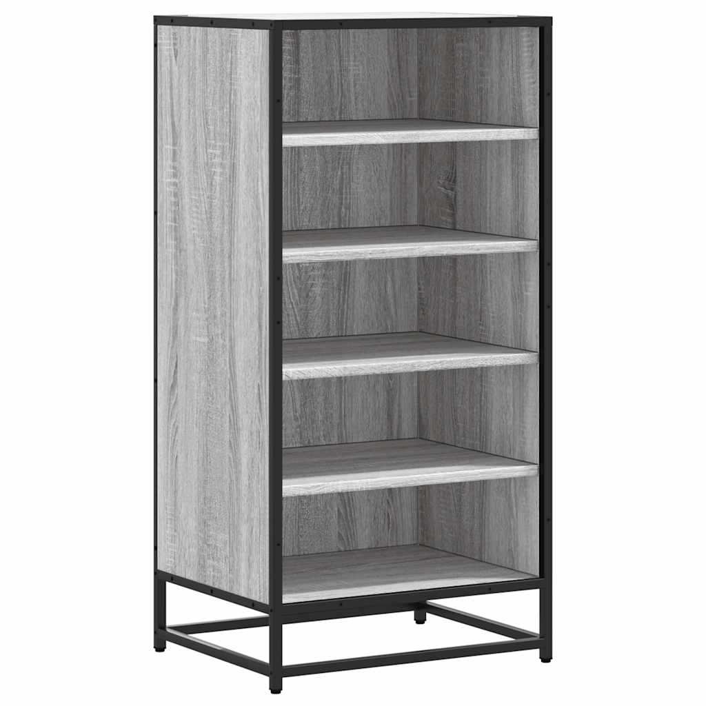 Schoenenrek 48x38x97,5 cm bewerkt hout grijs sonoma eikenkleur