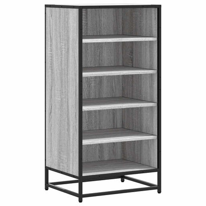 Schoenenrek 48x38x97,5 cm bewerkt hout grijs sonoma eikenkleur