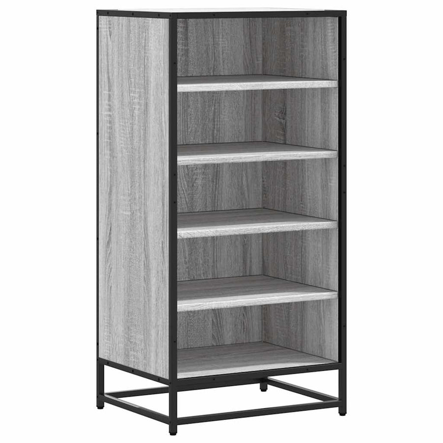Schoenenrek 48x38x97,5 cm bewerkt hout grijs sonoma eikenkleur