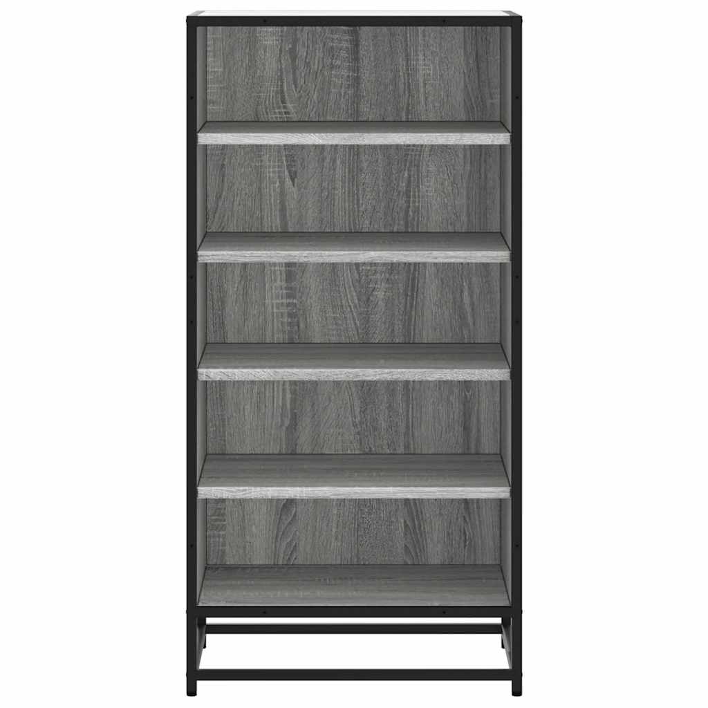 Schoenenrek 48x38x97,5 cm bewerkt hout grijs sonoma eikenkleur