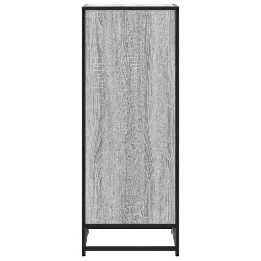 Schoenenrek 48x38x97,5 cm bewerkt hout grijs sonoma eikenkleur