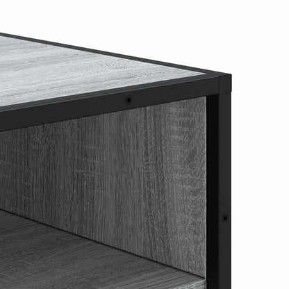 Schoenenrek 48x38x97,5 cm bewerkt hout grijs sonoma eikenkleur