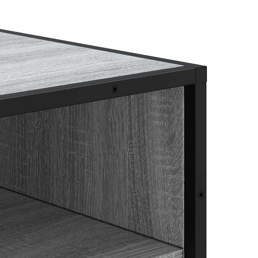 Schoenenrek 48x38x97,5 cm bewerkt hout grijs sonoma eikenkleur