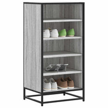 Schoenenrek 48x38x97,5 cm bewerkt hout grijs sonoma eikenkleur