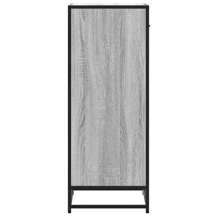 Schoenenrek 48x38x97,5 cm bewerkt hout grijs sonoma eikenkleur