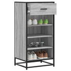 Schoenenrek 48x38x97,5 cm bewerkt hout grijs