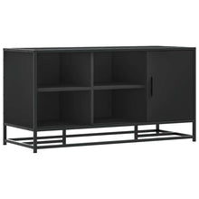 Schoenenbank 100x40x53,5 cm bewerkt hout en metaal zwart