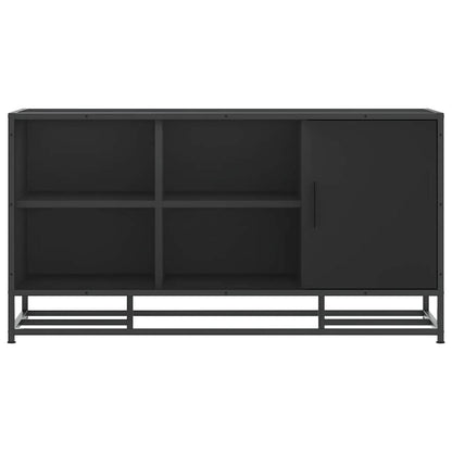 Schoenenbank 100x40x53,5 cm bewerkt hout en metaal zwart
