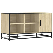 Schoenenbank 100x40x53,5 cm bewerkt hout en metaal sonoma eiken
