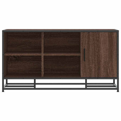 Schoenenbank 100x40x53,5 cm bewerkt hout en metaal bruin eiken