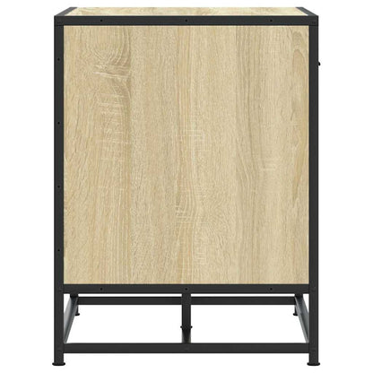 Schoenenbank 60x40x53,5 cm bewerkt hout en metaal sonoma eiken
