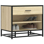 Schoenenbank 60x40x53,5 cm bewerkt hout metaal