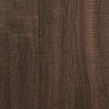 Schoenenbank 60x40x53,5 cm bewerkt hout en metaal bruin eiken