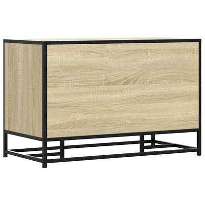 Schoenenbank 80x40x53,5 cm bewerkt hout en metaal sonoma eiken
