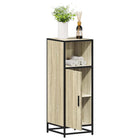 Badkamerkast 35x37,5x100 cm bewerkt hout sonoma eiken