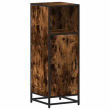 Badkamerkast 35x37,5x100 cm bewerkt hout gerookt eikenkleurig