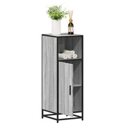 Badkamerkast 35x37,5x100 cm bewerkt hout grijs