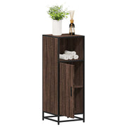 Badkamerkast 35x37,5x100 cm bewerkt hout bruin