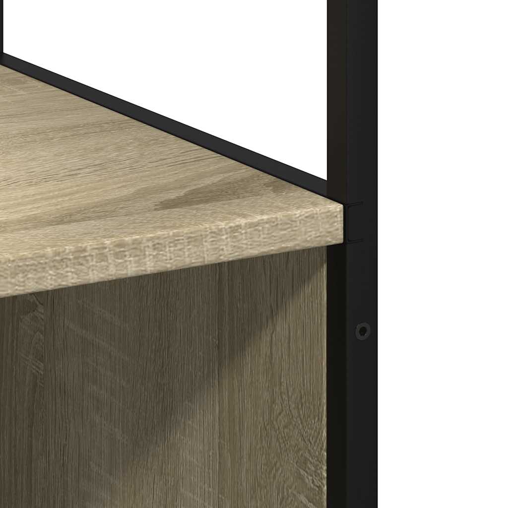 Badkamerkast 35x37,5x166 cm bewerkt hout sonoma eikenkleurig