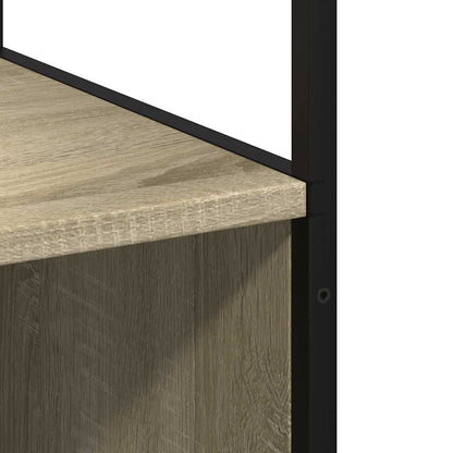 Badkamerkast 35x37,5x166 cm bewerkt hout sonoma eikenkleurig