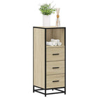 Badkamerkast 35x37,5x100 cm bewerkt hout sonoma eiken