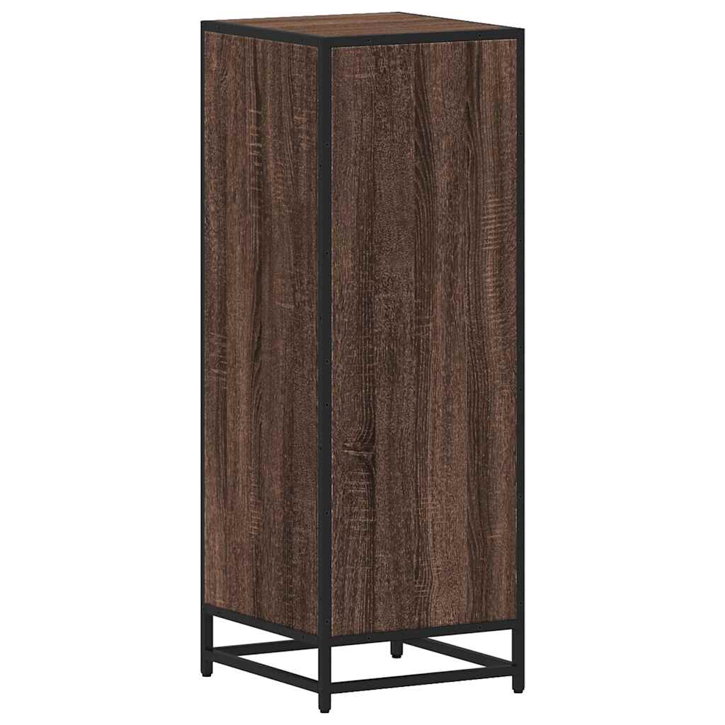 Badkamerkast 35x37,5x100 cm bewerkt hout bruin eikenkleur