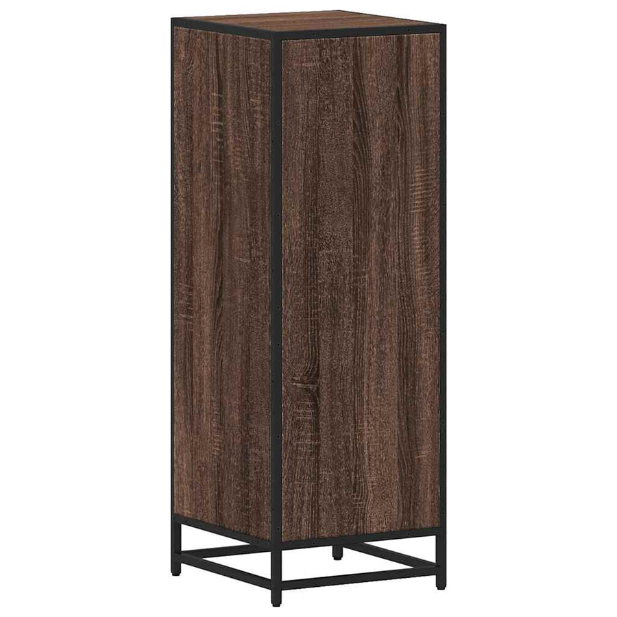 Badkamerkast 35x37,5x100 cm bewerkt hout bruin eikenkleur