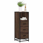 Bathroom cabinet 35x37.5x100 cm treated wood brown oak color