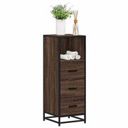 Badkamerkast 35x37,5x100 cm bewerkt hout bruin