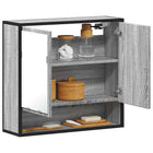 Badkamerspiegelkast 65x20x60 cm bewerkt hout grijs