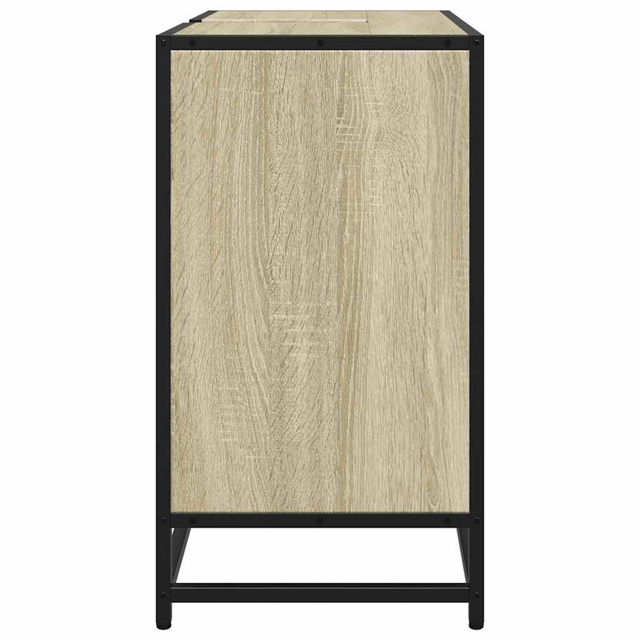 Wastafelkast 65x33x60 cm bewerkt hout sonoma eikenkleurig