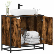 Vanity cabinet 65x33x60 cm engineered wood smoked oak