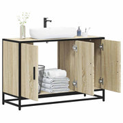 Wastafelkast 90x33x60 cm sonoma eiken bewerkt hout