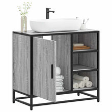 Wastafelkast 65x33x60 cm bewerkt hout grijs sonoma eikenkleurig