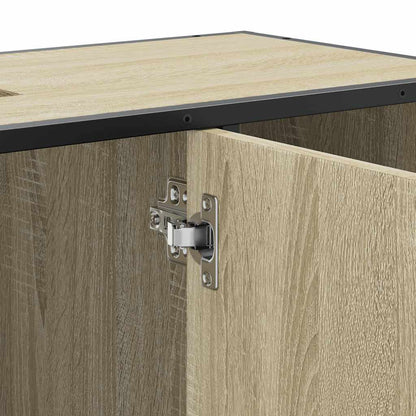 Wastafelkast 80x33x60 cm bewerkt hout sonoma eikenkleurig