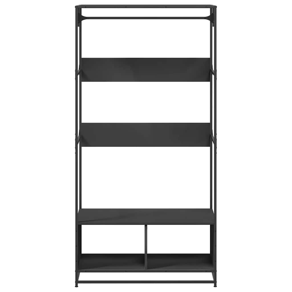 Kledingkast 90x50x180 cm bewerkt hout zwart